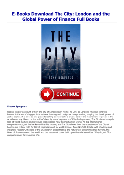 E-Books The City: London and the Global
