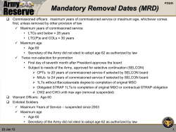 Mandatory Removal Date processing