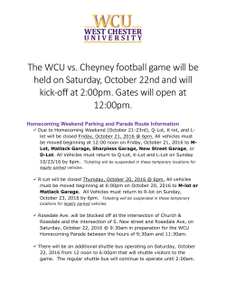 The WCU vs. Cheyney football game will be held on Saturday