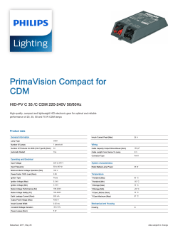 HID-PV C 35 /C CDM 220-240V 50/60Hz
