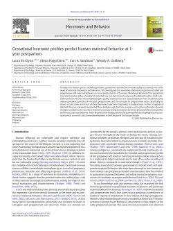 Gestational hormone profiles predict human maternal behavior at 1
