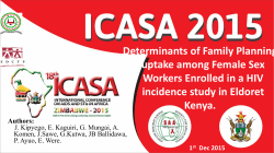 Determinants of Family Planning Uptake among Female Sex