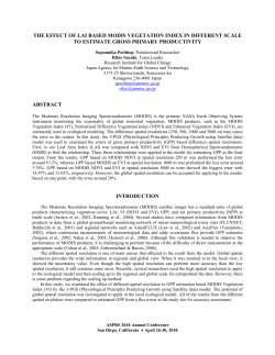 the effect of lai based modis vegetation index in different