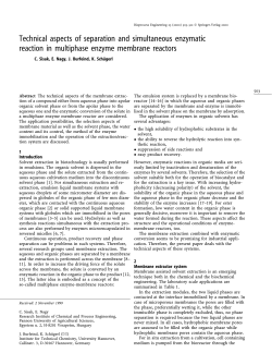 Technical aspects of separation and simultaneous enzymatic