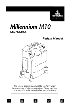 Millennium M10 Concentrator User Manual