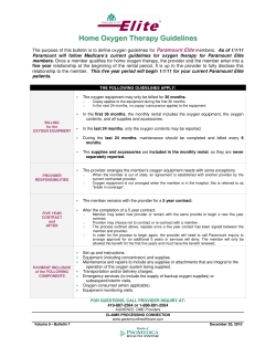 Home Oxygen Therapy Guidelines