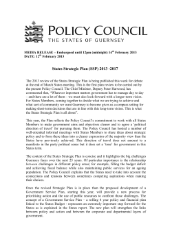 States Strategic Plan 2013 - 2017