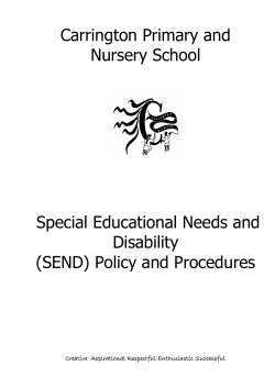 SEN policy Nov 16 - Carrington primary school