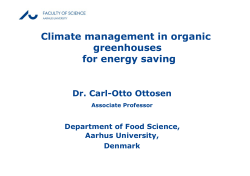 Climate management in organic greenhouses for energy saving