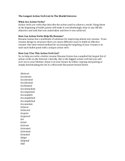 Click Here to The Longest Action Verb List in the Universe
