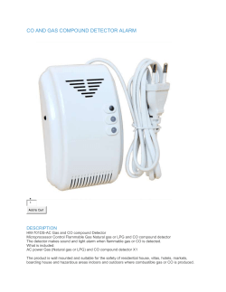 co and gas compound detector alarm