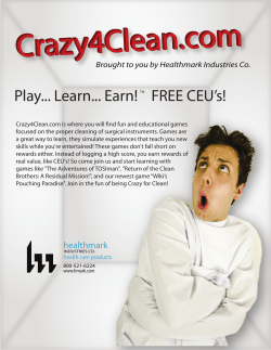 Play... Learn... Earn! FREE CEU`s!