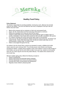 Healthy Food Policy