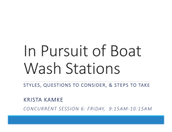 In Pursuit of Boat Wash Stations