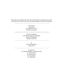 THE EFFECTS OF DROUGHT ON THE ABUNDANCE OF THE