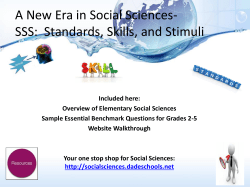 Elementary Social Science Sample Essential Benchmark Questions