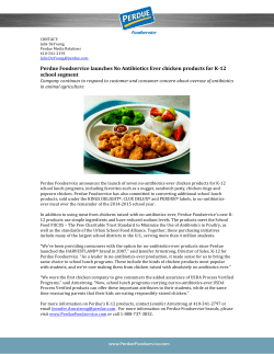 Perdue Foodservice launches No Antibiotics Ever chicken products
