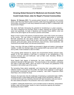 Growing Global Demand for Medicinal and Aromatic Plants