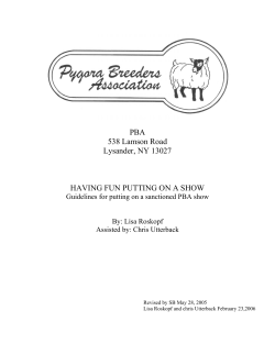 Putting on a Show - Pygora Breeders Association