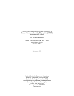 Characterizing Trainees in the Cognitive Phase using the