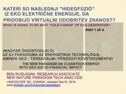 cold fusion, Tesla, torsion field, scalar "wave", *free