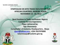Risk Management - World Trade Organization