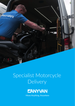 Specialist Motorcycle Delivery