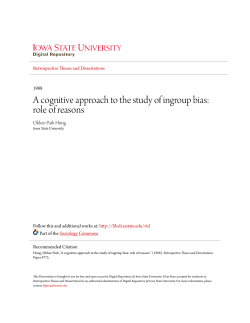 A cognitive approach to the study of ingroup bias: role of reasons
