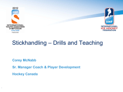 Stickhandling &ndash; Drills and Teaching