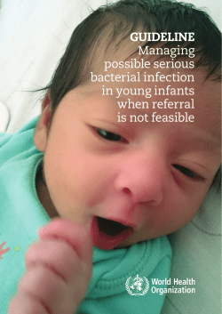 GUIDELINE Managing possible serious bacterial infection in young