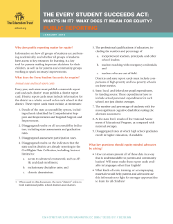 the every student succeeds act: public reporting