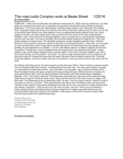 This road outta Compton ends at Beale Street 1/25/16