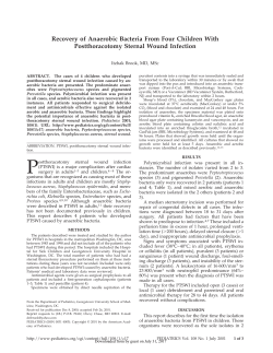 Recovery of Anaerobic Bacteria From Four Children