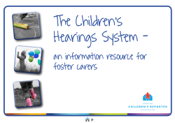 The Children`s Hearing System - Scottish Children`s Reporter