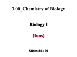 CHEMISTRY for BIOLOGY