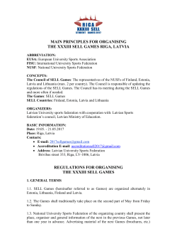 main principles for organising the xxxiii sell