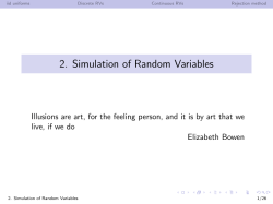 2. Simulation of Random Variables