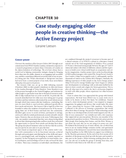 engaging older people in creative thinking&mdash;the Active Energy project