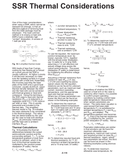 SSR Thermal Considerations