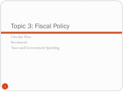 Topic 3: Fiscal Policy
