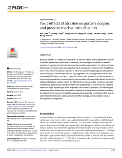 Toxic effects of atrazine on porcine oocytes and possible