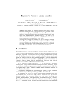 Expressive Power of Unary Counters