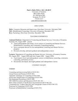 PAUL A - The University of Scranton