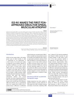 iss-n1 makes the first fda- approved drug for spinal