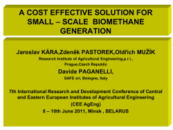 a cost effective solution for small &ndash; scale biomethane generation