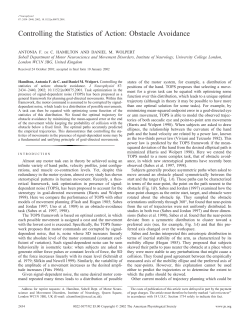 Controlling the Statistics of Action: Obstacle Avoidance