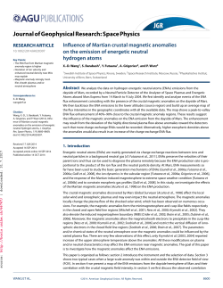 Influence of Martian crustal magnetic anomalies on the