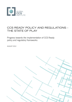 ccs ready policy and regulations – the state of play