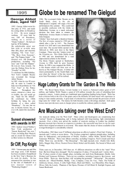 1995: George Abbot wrote his first play in 1912, and made his acting