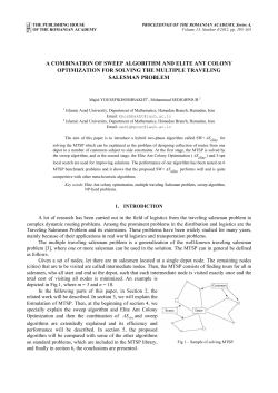 a combination of sweep algorithm and elite ant colony optimization